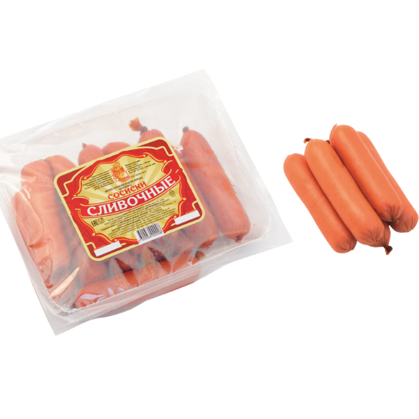 Сосиски "Сливочные" в натуральной оболочке